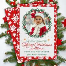 Rode & Witte Sneeuwvlok Met Krans Kerstfoto