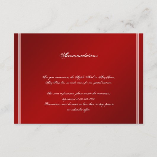 Rode Witte Sneeuwvlok Winter Trouwkaart Bijlage (Voorkant)