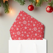 Rode witte sneeuwvlokken Kerstmis Tissuepapier