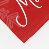 Rode Witte Sneeuwvlokken Minimalistische Kerstnaam Fleece Deken (Hoek)