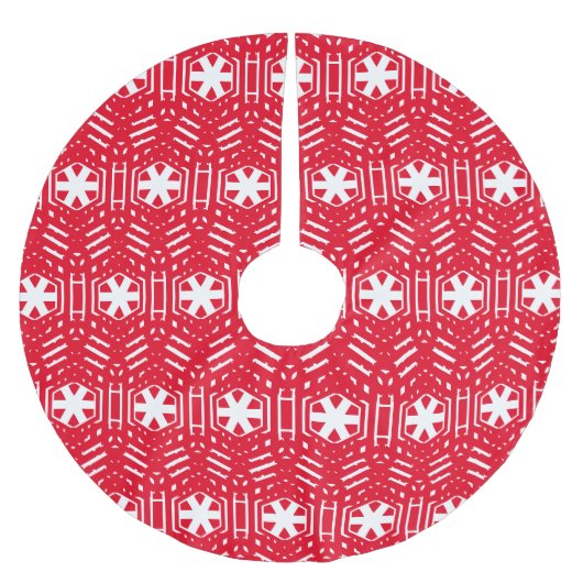 rode witte sneeuwvlokken schattig kerstfeest kerstboom rok (Voorkant)