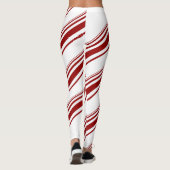 Rode witte snoepriem leggings (Achterkant)