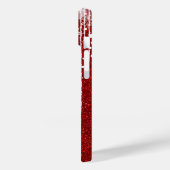 Rode Witte Snowy Druppelende Sneeuwvlok Custom Nam Case-Mate iPhone Case (Achterkant / Links)