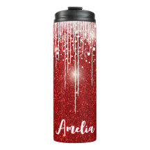 Rode Witte Snowy Druppelende Sneeuwvlok Custom Nam