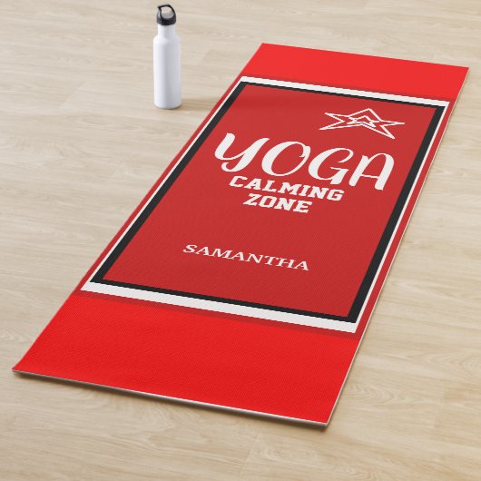 Rode Witte Ster Naam Yogamat (In situ)