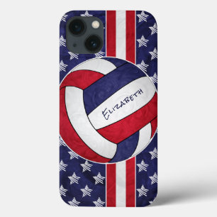 rode witte sterren bijt volleybal vrouwen Case-Mate iPhone case