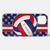 rode witte sterren bijt volleybal vrouwen Case-Mate iPhone case (Achterkant (horizontaal))
