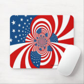 rode witte sterren en strepen muismat (Met muis)