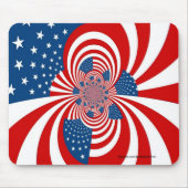 rode witte sterren en strepen muismat (Voorkant)