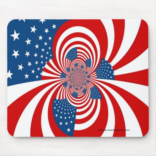 rode witte sterren en strepen muismat (Voorkant)