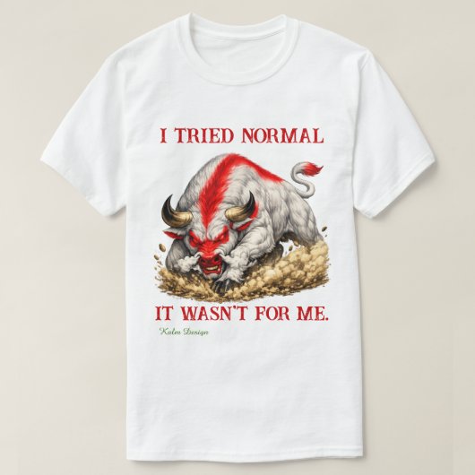 Rode & Witte Stier  T-shirt (Design voorkant)