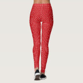 Rode & Witte Stippen Actieve Leggings (Achterkant)