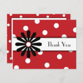 Rode & Witte Stippen Notitiekaart (Voorkant / Achterkant)