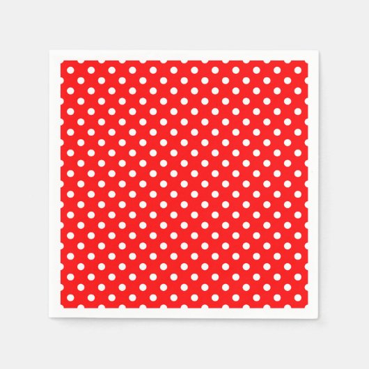 Rode witte stippen ontwerp servet (Voorkant)