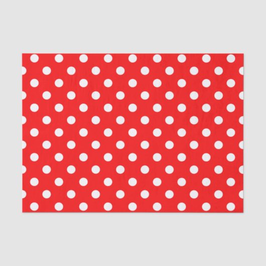 Rode witte stippen ontwerp tissuepapier (Voorkant)