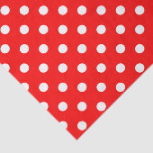Rode witte stippen ontwerp tissuepapier (Detail)