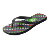 rode witte Stippen Teenslippers (Schuin)