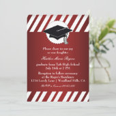 Rode witte streep Afstuderen Kaart (Staand voorkant)