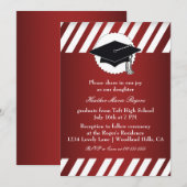 Rode witte streep Afstuderen Kaart (Voorkant / Achterkant)