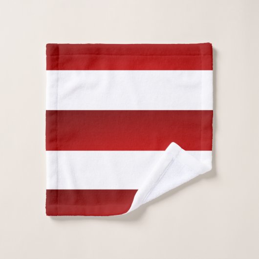 Rode witte strepen bad handdoek (Wasdoekje)