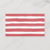 Rode witte strepen Blauwe tekst Kleine luierspoeli Informatiekaartje (Achterkant)