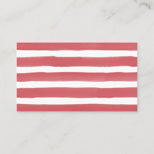 Rode witte strepen Blauwe tekst Kleine luierspoeli Informatiekaartje (Achterkant)