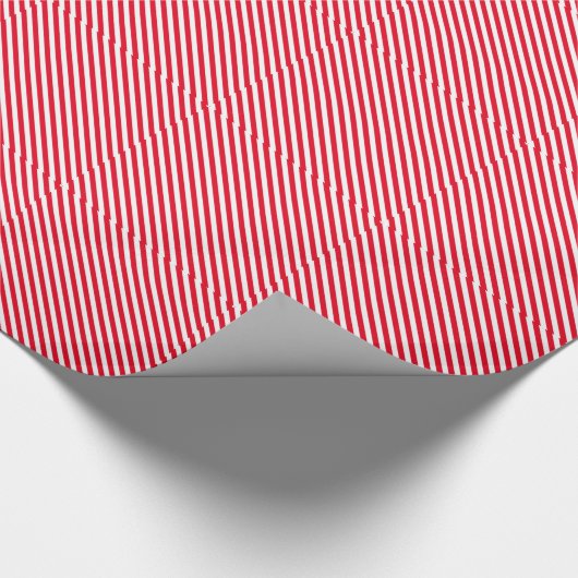 Rode/witte strepen cadeaupapier (Hoek)