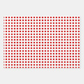 Rode witte strepen controleren het diamantgeometri inpakpapier vel (Voorkant 3)