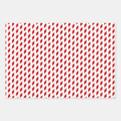 Rode witte strepen controleren het diamantgeometri inpakpapier vel (Voorkant)