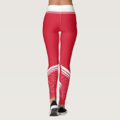 Rode witte strepen en moderne meisjes leggings (Achterkant)