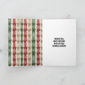 Rode Witte Strepen Kerstlinten Peperkoek Kaart (Binnen)