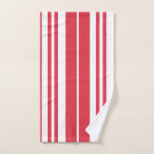 Rode witte strepen Kustkust Bad Handdoek (Handdoek)
