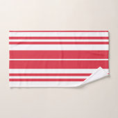 Rode witte strepen Kustkust Bad Handdoek (Handdoek)