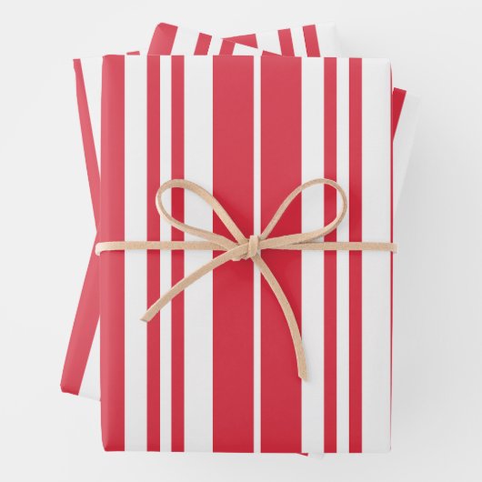 Rode witte strepen Kustkust Inpakpapier Vel (In situ)
