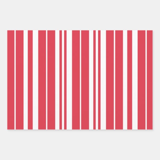 Rode witte strepen Kustkust Inpakpapier Vel (Voorkant)