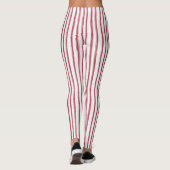 Rode Witte Strepen Leggings (Achterkant)