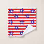 Rode witte strepen met blauwe en witte sterren bad handdoek (Wasdoekje)