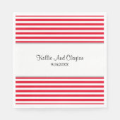 Rode/witte strepen Napkins Servet (Voorkant)