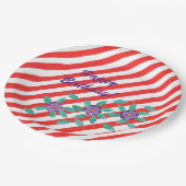 Rode witte strepen paarse bloemen op zaterdag Bord (Gekanteld)