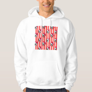 Rode witte strepen Schattige Hoodie