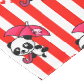 Rode witte strepen Schattige Tafelkleed (Gekanteld)