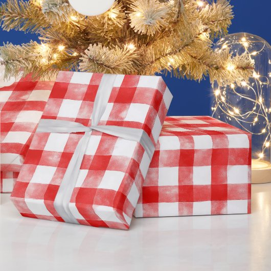 Rode Witte Strepen Verjaardag Cadeaupapier (Feestdagen)