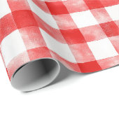 Rode Witte Strepen Verjaardag Cadeaupapier (Rol Hoek)