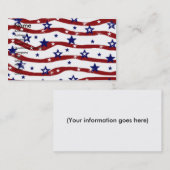 Rode witte strepen visitekaartje (Voorkant / Achterkant)