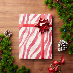 Rode Witte Suikerstok Strepen Kerstmis Cadeaupapier