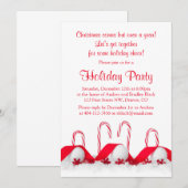 Rode Witte Suikerstokken Sneeuwballen Kerstfeest Kaart (Voorkant / Achterkant)