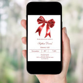 Rode witte Sweet 16 strik Kaart