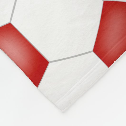 Rode witte teamkleuren waar ik van het patroon van fleece deken (Hoek)