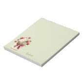 Rode Witte Tulpen Bloemen Mand Notitieblok (Linkerzijde)
