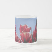 Rode witte Tulpen Mok van glas, gevroren (Center)